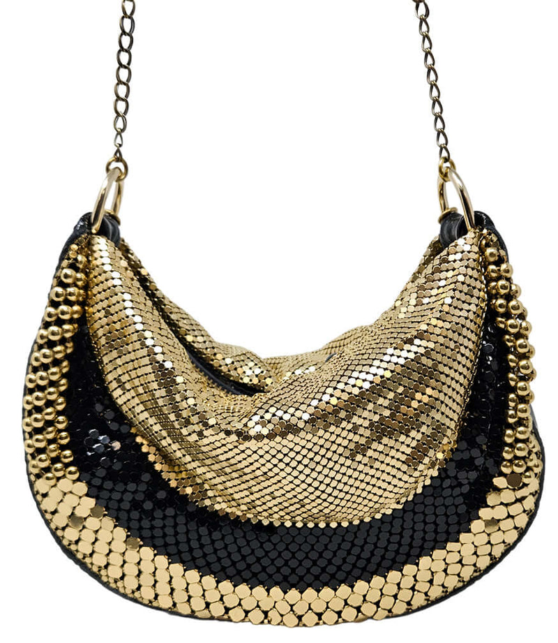 Laura B Black/Gold Raquel U Bag