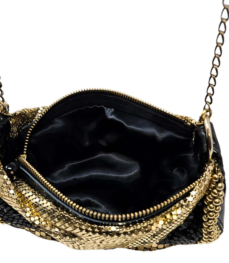Laura B Black/Gold Raquel U Bag
