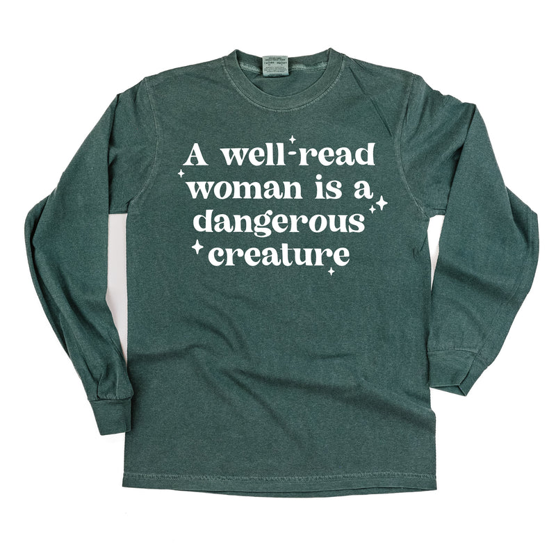 A Well-Read Woman Is A Dangerous Creature - Long Sleeve Comfort Colors Tee