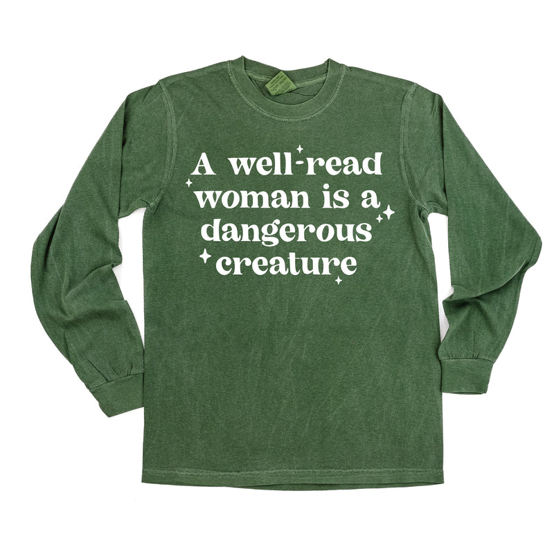 A Well-Read Woman Is A Dangerous Creature - Long Sleeve Comfort Colors Tee