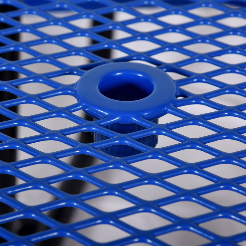 Large 46" Heavy-Duty Round Outdoor Steel Picnic Table With Umbrella Hole (SAK96428)