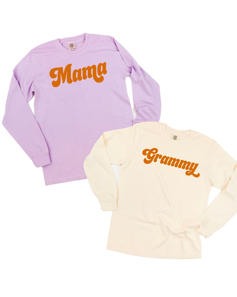 Retro Names (Choose Your Name) - Long Sleeve Comfort Colors Tee