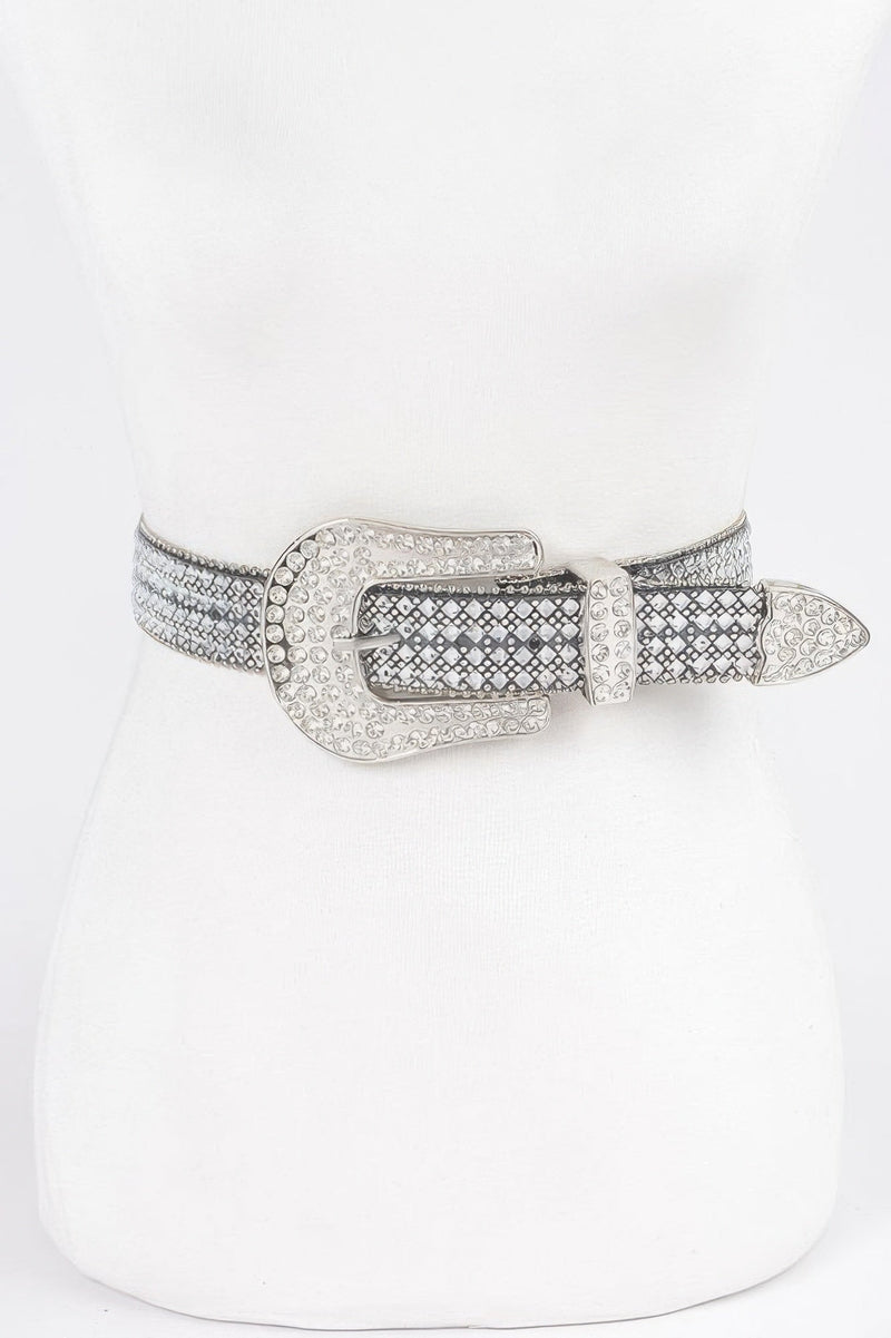 Rhinestone Western Style Plus Size Belt
