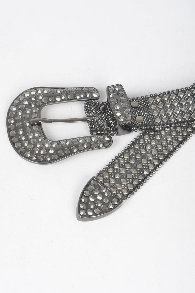 Rhinestone Western Style Plus Size Belt