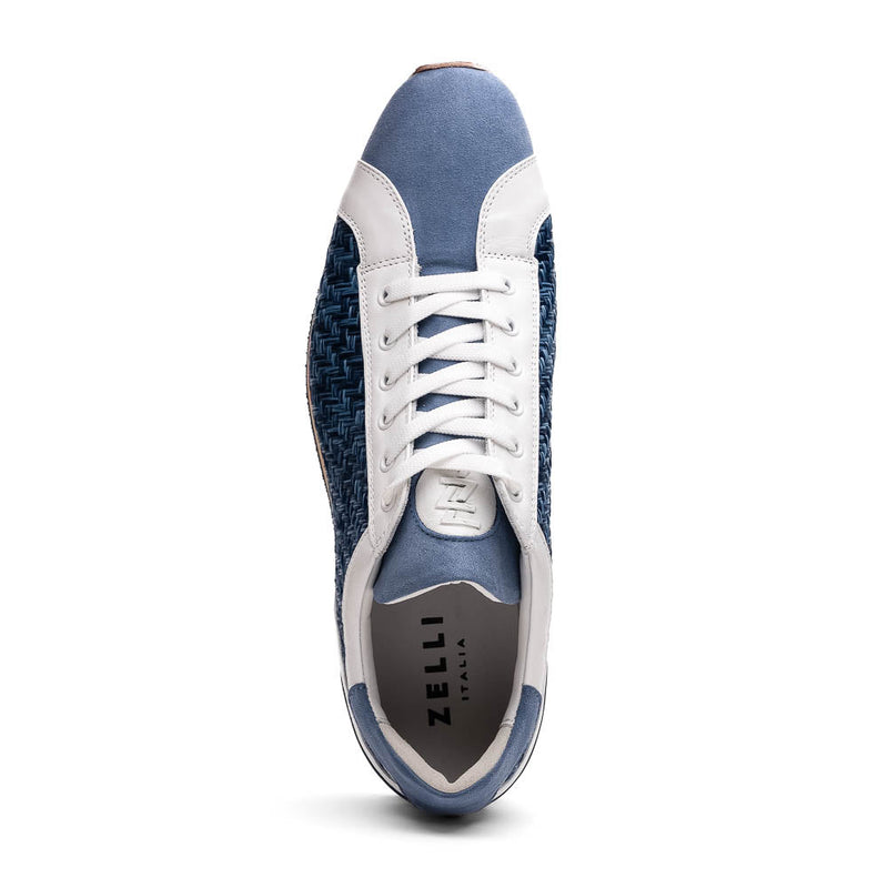65-375-BLU RIPI Calfskin Hand Weave Sneaker Blue
