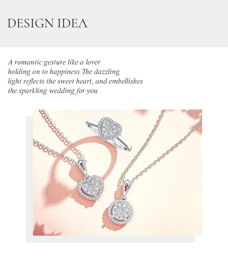 Moissanite Stud Earrings 925 Sterling Silver Round Halo Bridal Wedding Jewelry