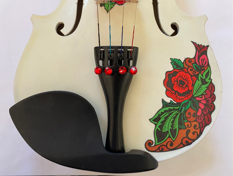 Butterfly Rose Tattoo White 1/4 Violin Outfit SUPER SAVINGS