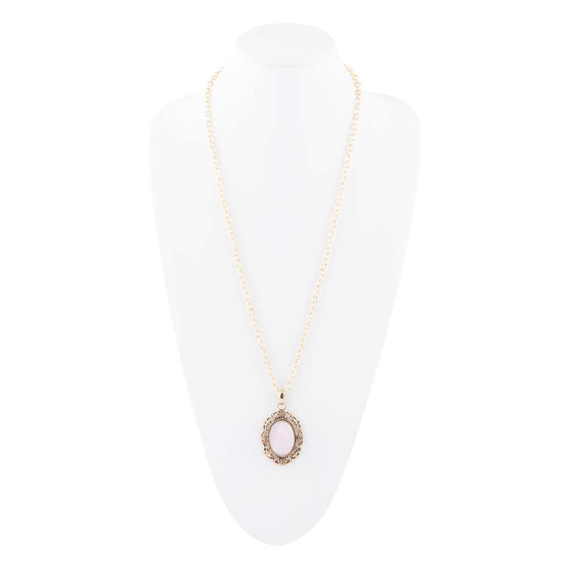 Rosie Pink Opal Pendant Necklace