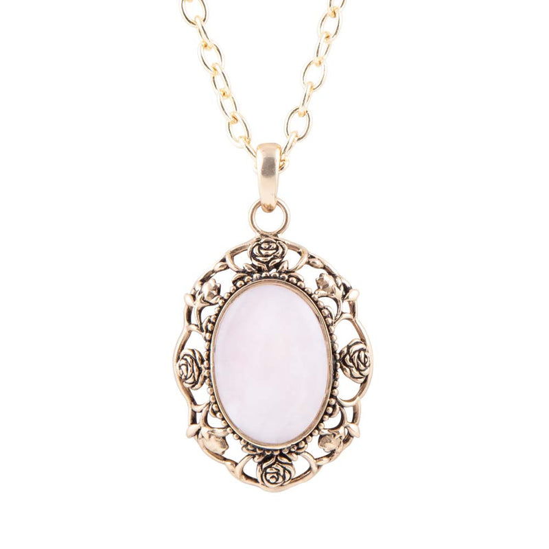 Rosie Pink Opal Pendant Necklace