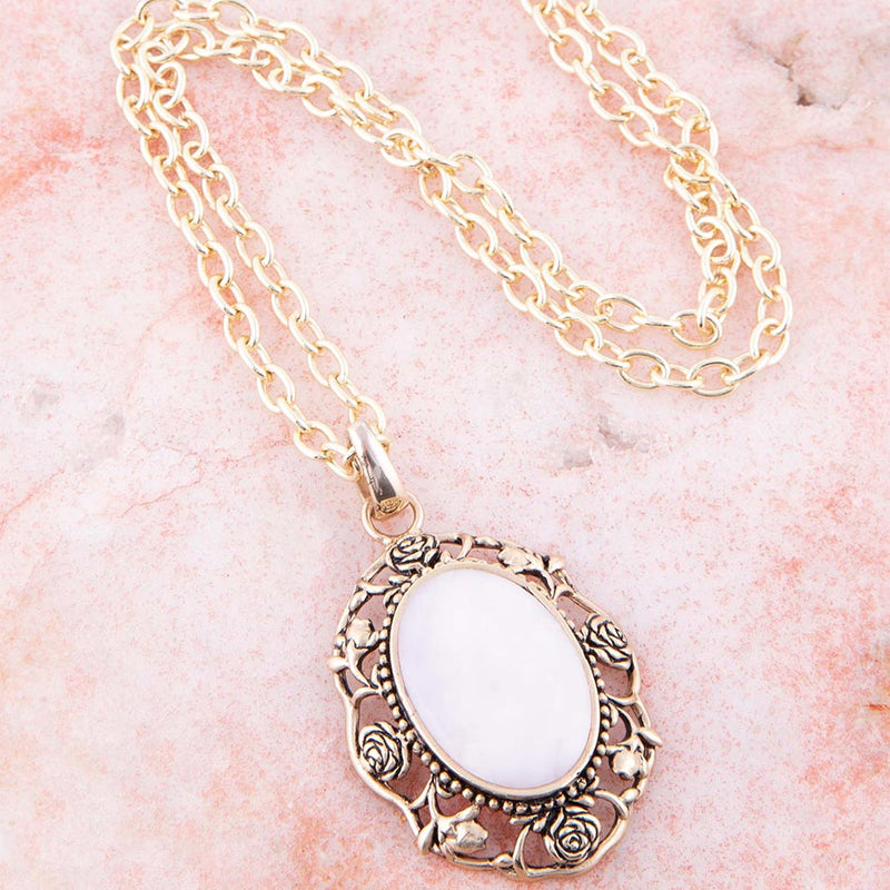 Rosie Pink Opal Pendant Necklace
