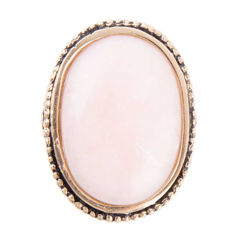 Rosie Pink Opal and Golden Bronze Ring