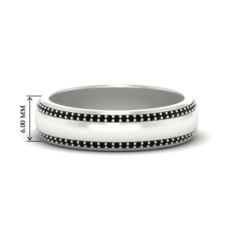 Beveled Edge Matte Eternity Mens Engagement Ring