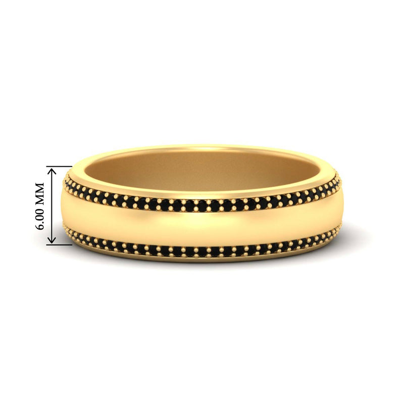 Beveled Edge Matte Eternity Mens Engagement Ring