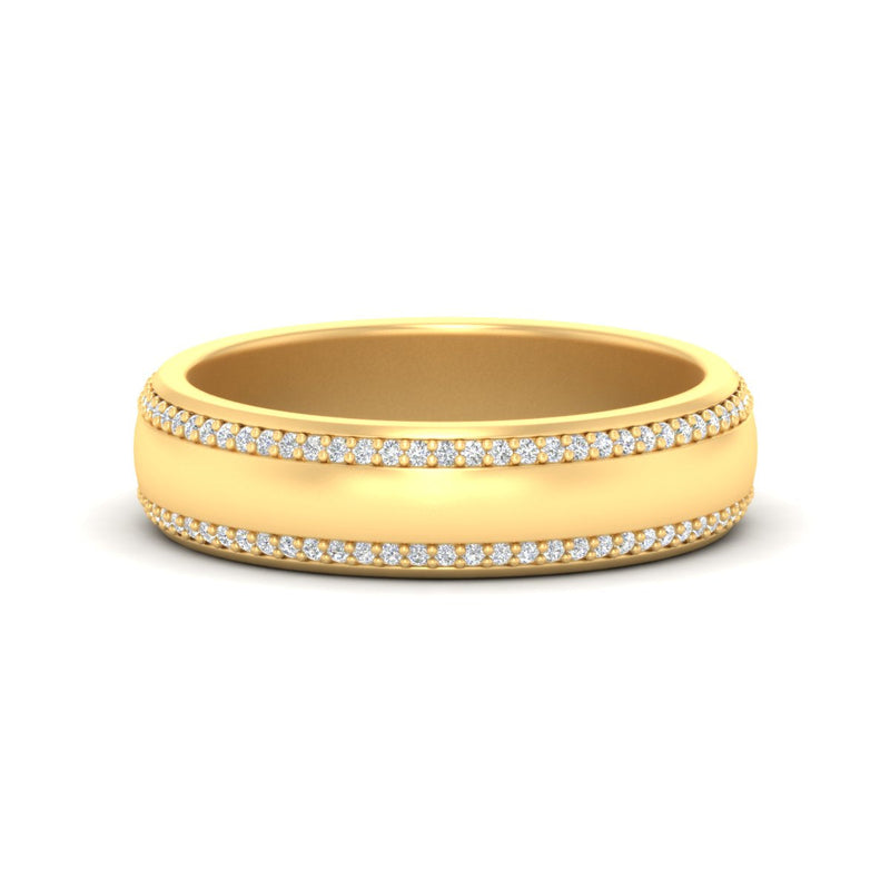 Beveled Edge Matte Eternity Mens Engagement Ring
