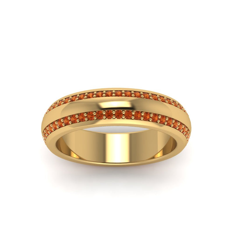 Beveled Edge Matte Eternity Mens Engagement Ring