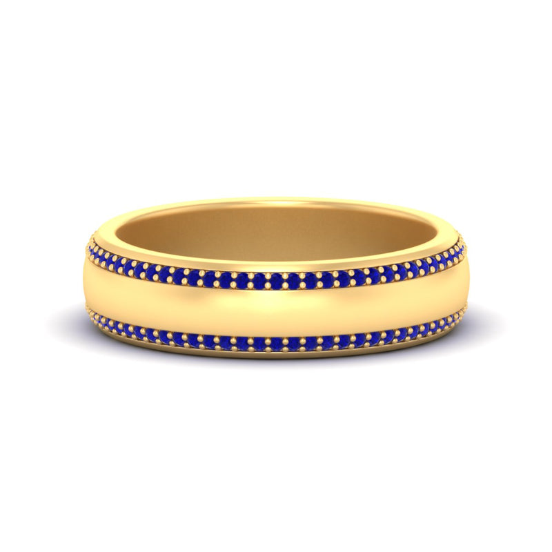 Beveled Edge Matte Eternity Mens Engagement Ring