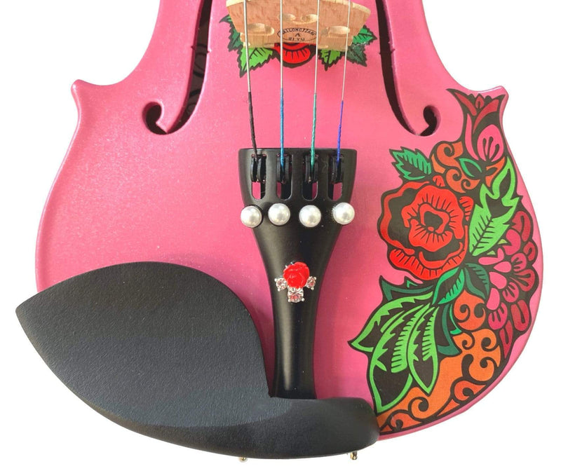 Butterfly Rose Tattoo Pink Violin Outfit
