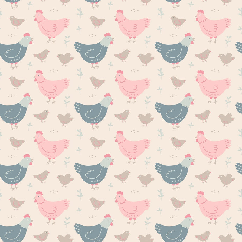 Pink Farm Hens Bamboo Ruffle Romper