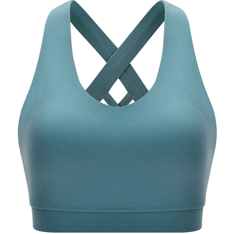 RUNNING GIRL Criss-Cross Back Padded Strappy Sports Bra