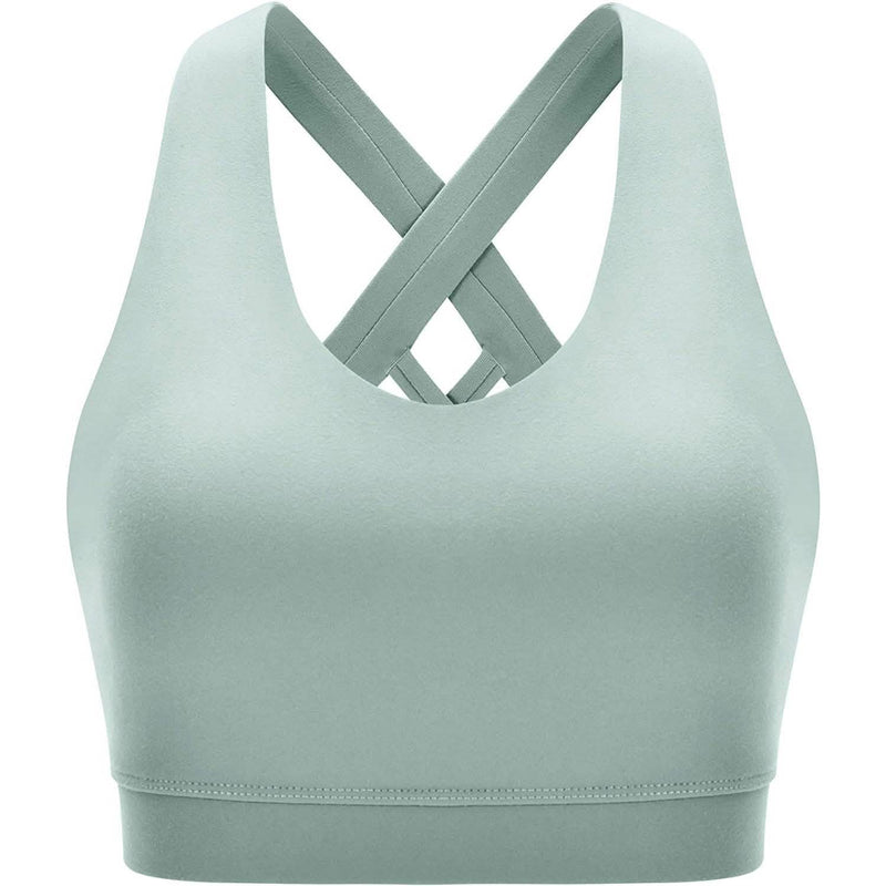 RUNNING GIRL Criss-Cross Back Padded Strappy Sports Bra