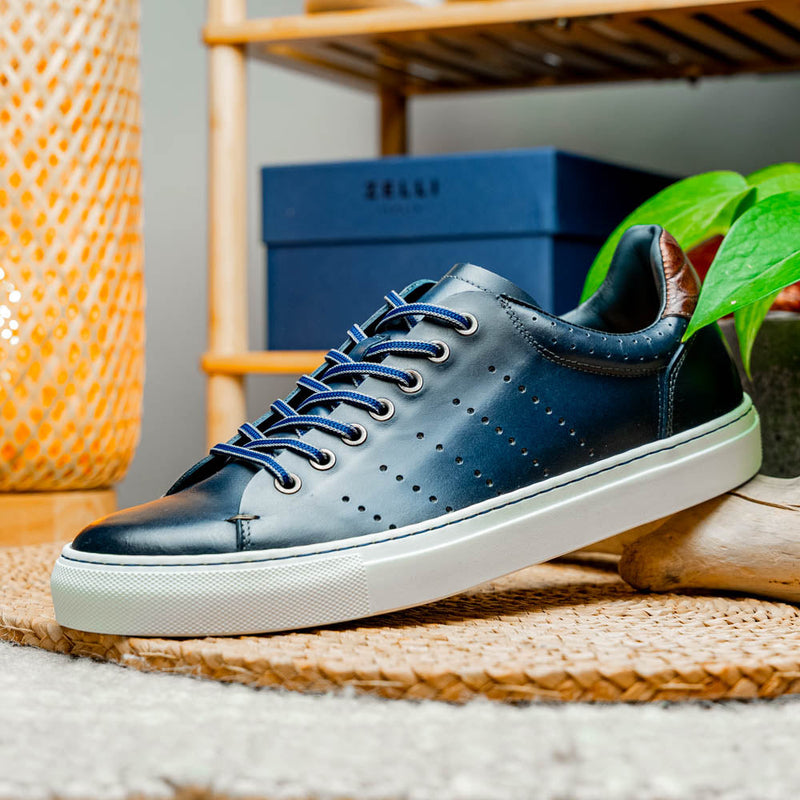 65-201-NVY RUSSO Burnished Italian Calfskin - Navy