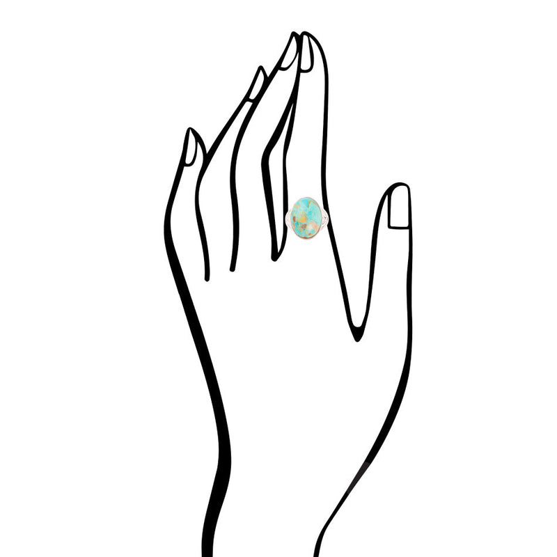 Rustic Refinement Ring -Turquoise