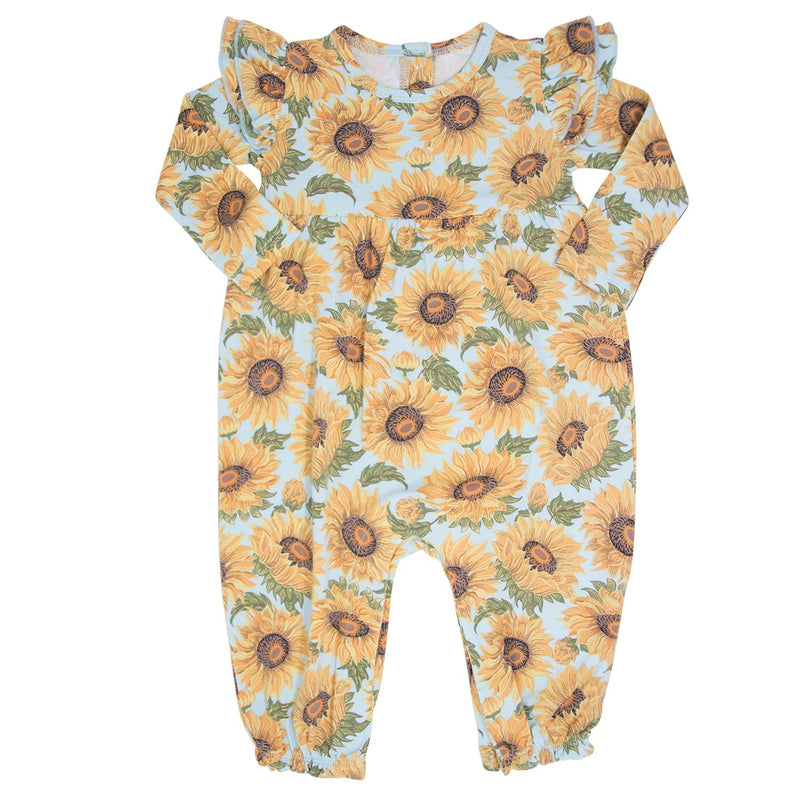 Sammy's Sunflower Flutter Sleeve Romper