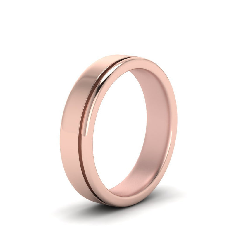 Satin Inlay Wedding Rings