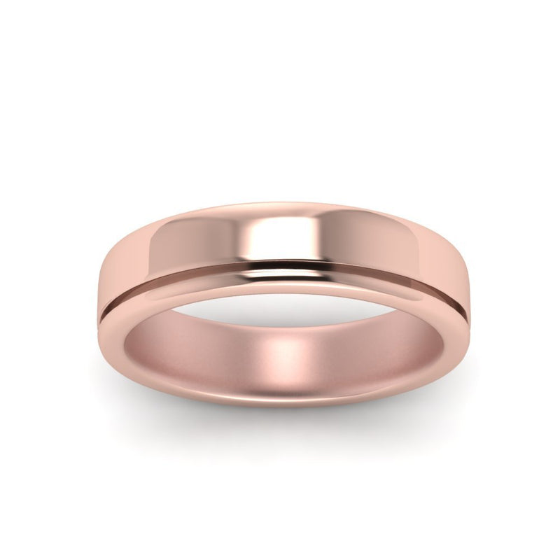 Satin Inlay Wedding Rings