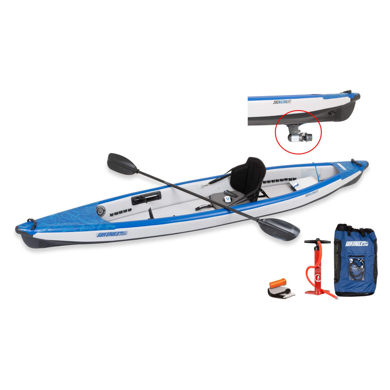 Sea Eagle 393RL RazorLite 1-Person Inflatable Lightweight Kayak With Adjustable Footrests [393RLK] (SAK13961)