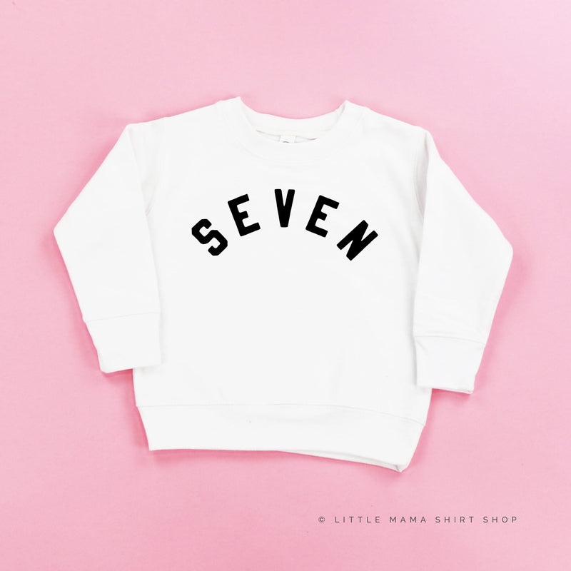 BIRTHDAY NUMBER - BLOCK FONT - Child Sweater