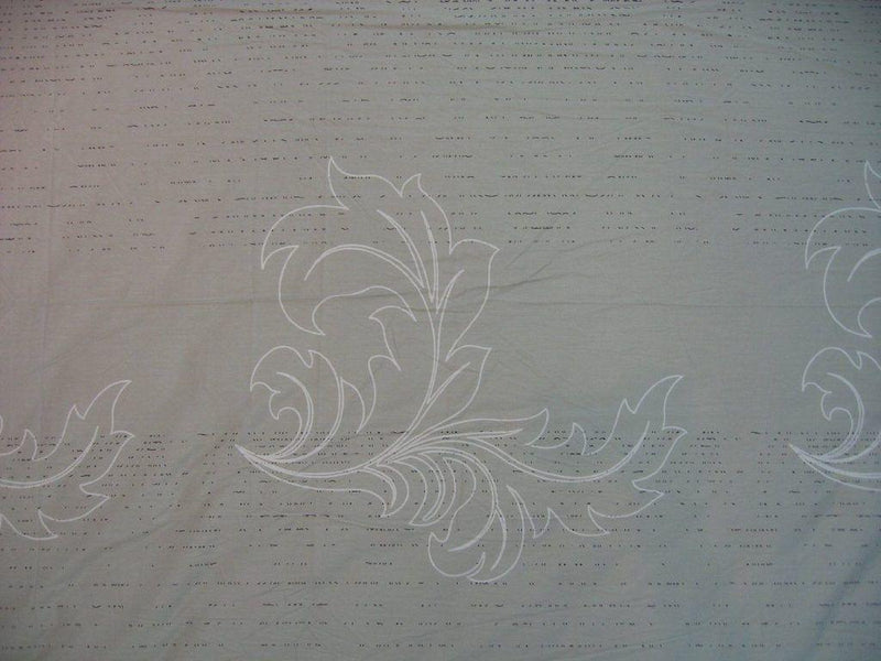 DaDa Bedding Jacquard Paisley Floral Leaves Flat Sheet & Pillow Cases Set - Twin 2-Pieces (FS8197)