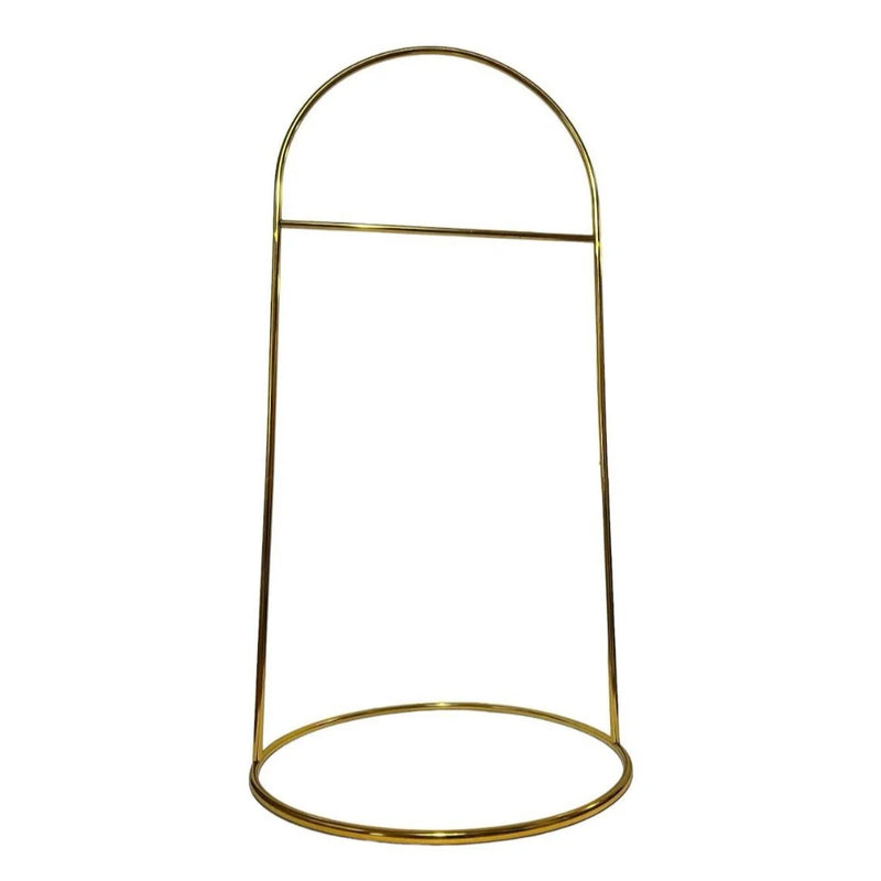 Shiny Gold Round Wedding Arch Metal Stand for Welcome Sign