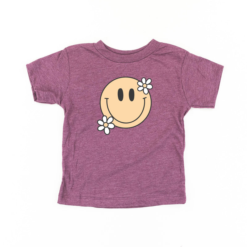 Big Smiley w/ Flowers - Child Tee