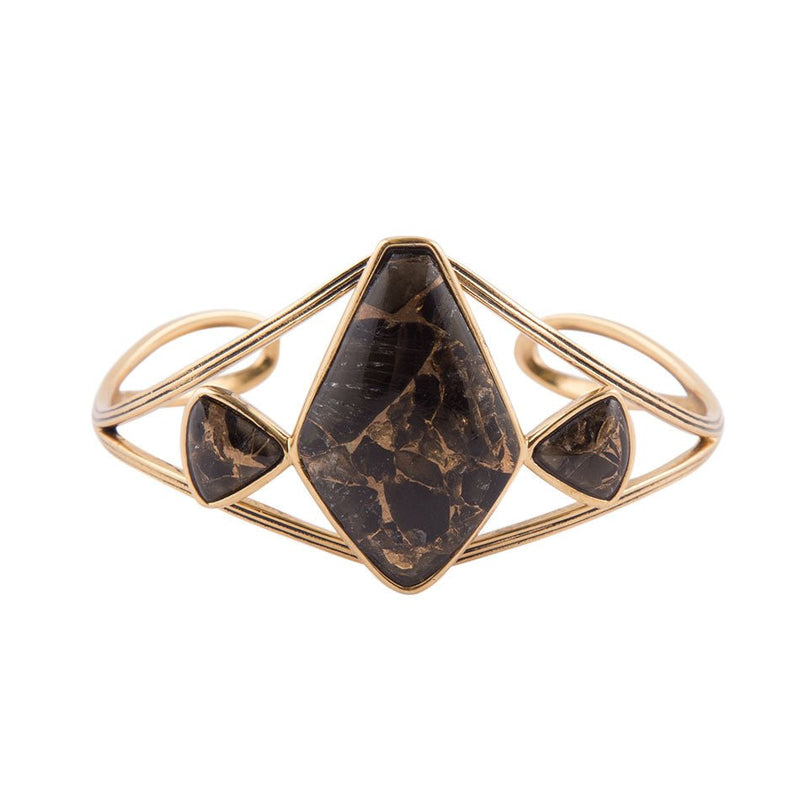 Shungite and Bronze Cuff