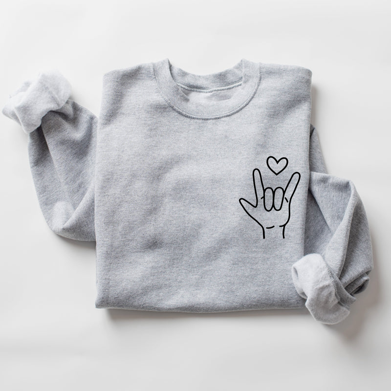 Sign Language - I Love You (pocket) - BASIC Fleece