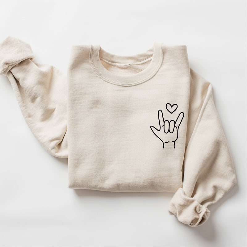 Sign Language - I Love You (pocket) - BASIC Fleece