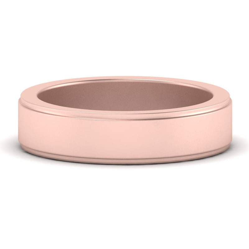 Simple Flat Wedding Band 4MM