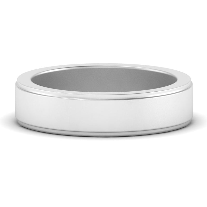 Simple Flat Wedding Band 4MM