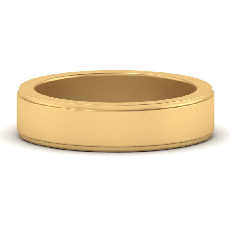 Simple Flat Wedding Band 4MM