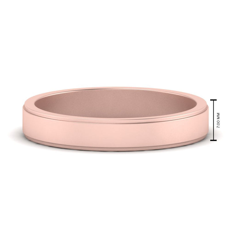 Simple Flat Wedding Band 4MM