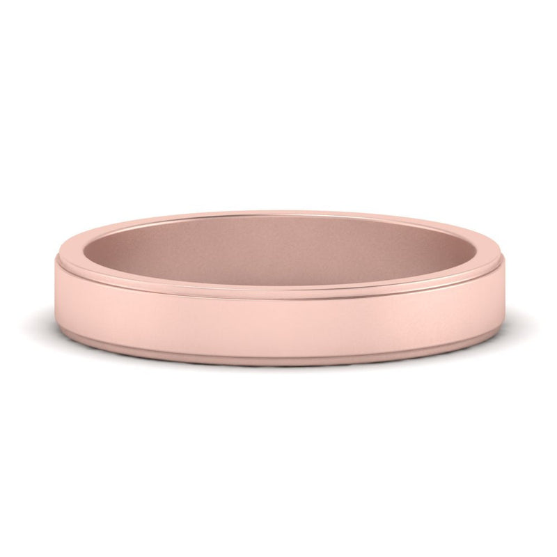 Simple Flat Wedding Band 4MM
