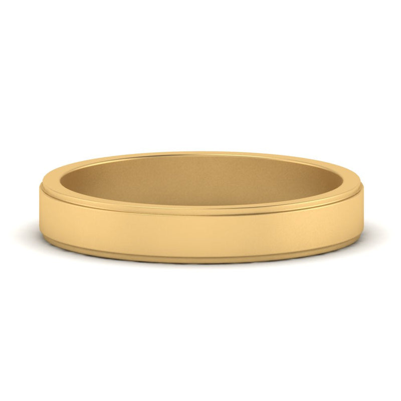 Simple Flat Wedding Band 4MM
