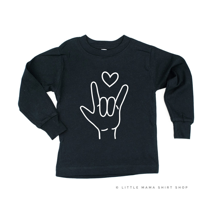 Sign Language - I Love You - Child Long Sleeve Tee