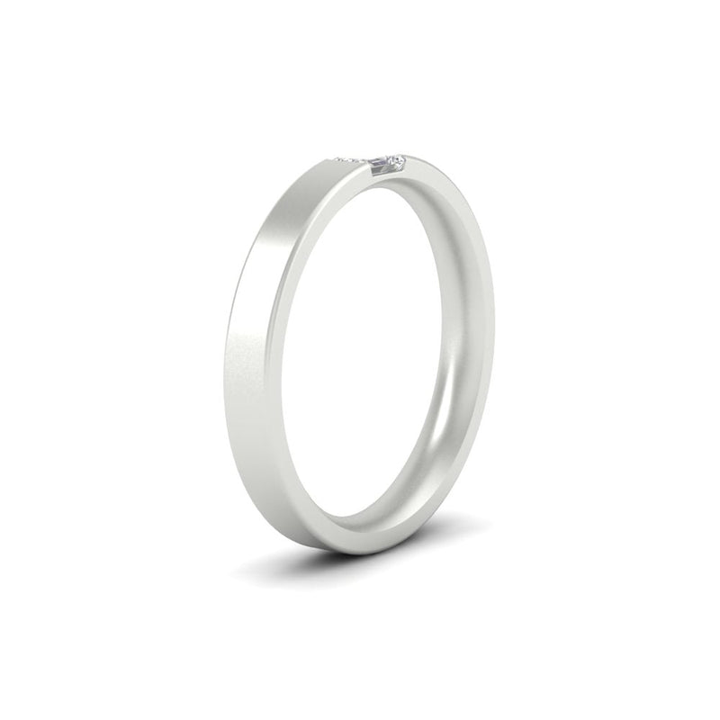 Single Emerald Mens Wedding Band