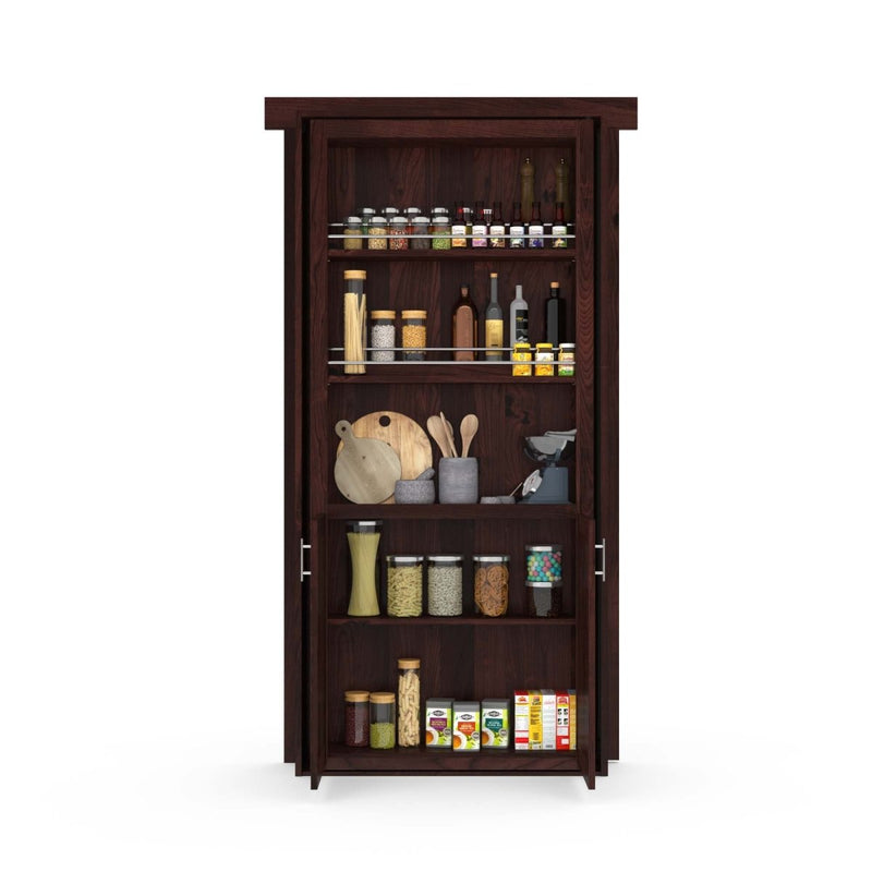 Hidden Flush Mount Knotty Alder Pantry Door