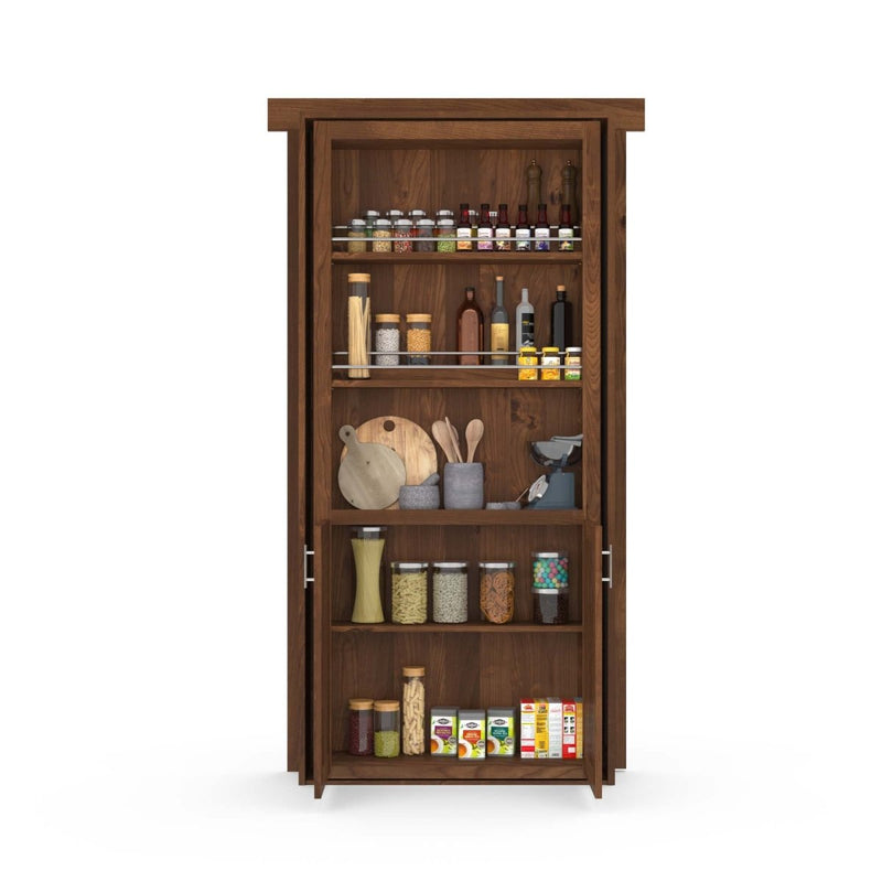Hidden Flush Mount Knotty Alder Pantry Door