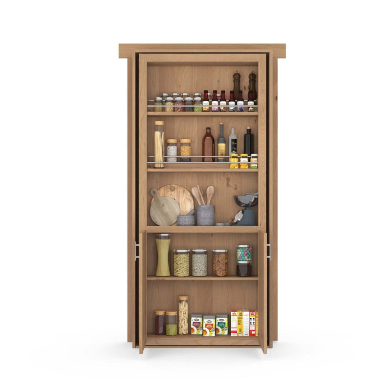 Hidden Flush Mount Knotty Alder Pantry Door