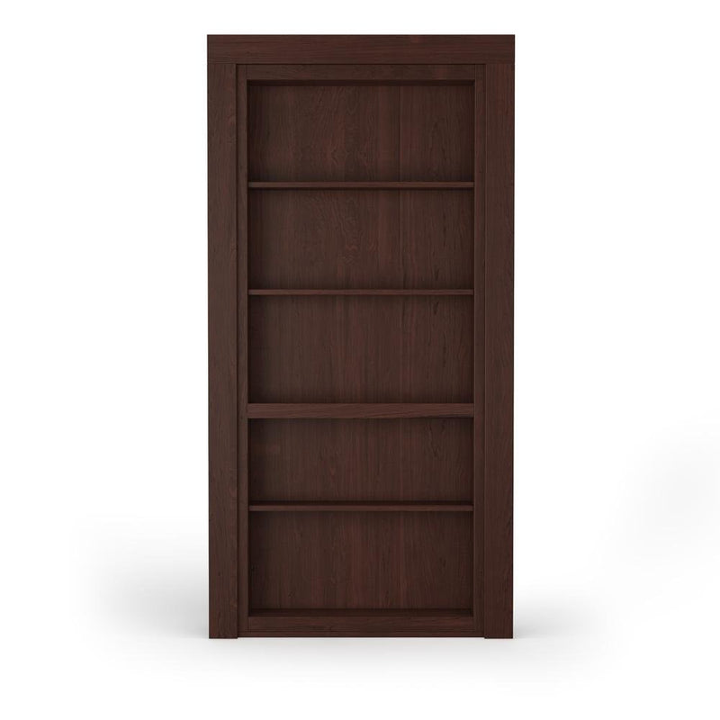 Single Flush Mount Maple Hidden Bookcase Door