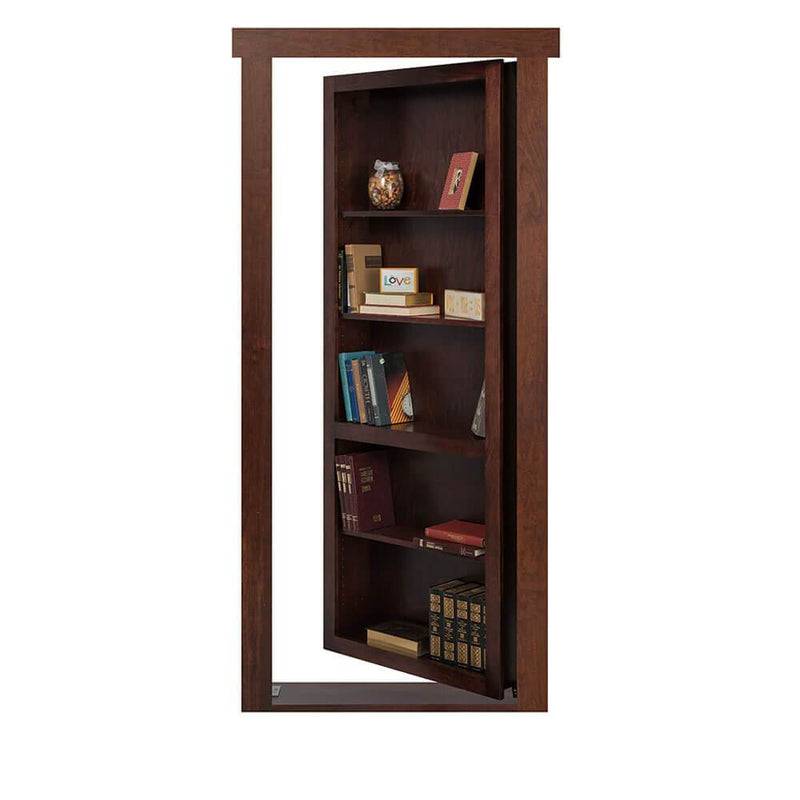 Single Flush Mount Maple Hidden Bookcase Door